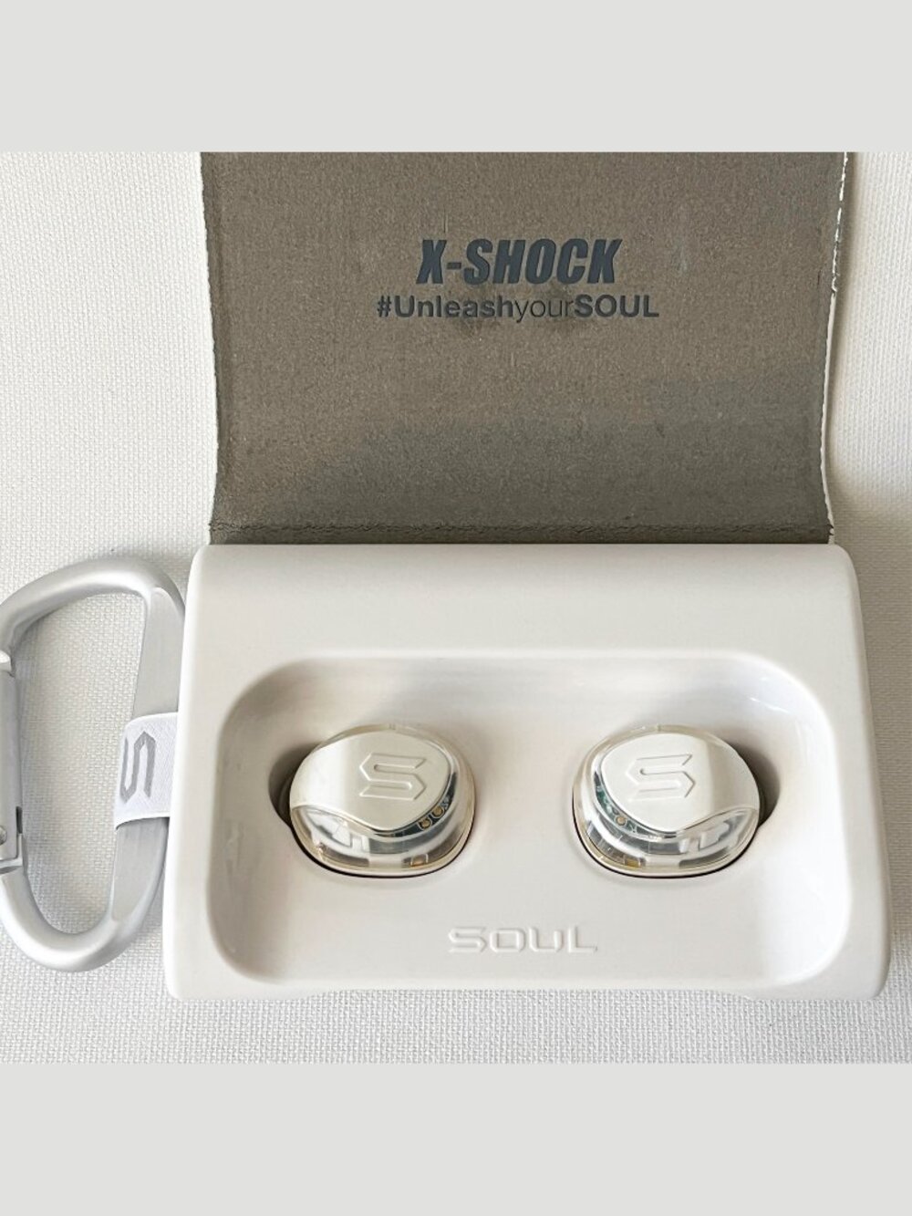 SOUL X-Shock True Wireless Bluetooth Earbuds Earphones White